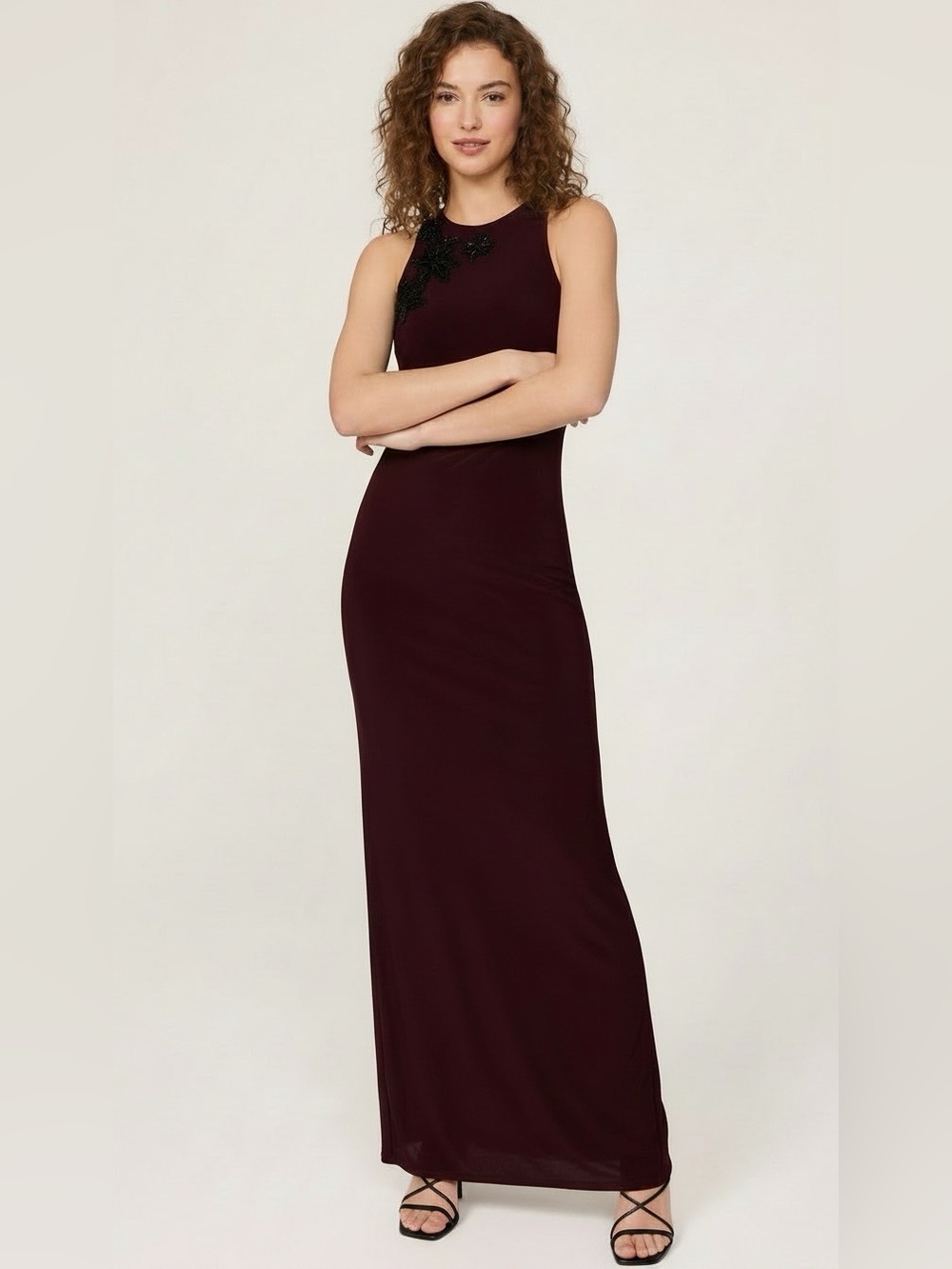 JS Boutique Black and Red Maxi Dress